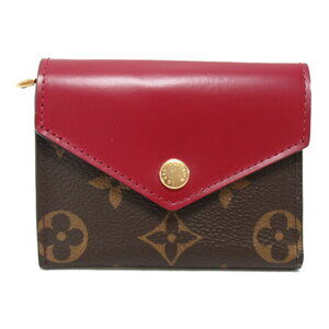 Louis Vuitton Zoe Portefeuille Wallet Tri fold Brown Purple Fuchsia Pink